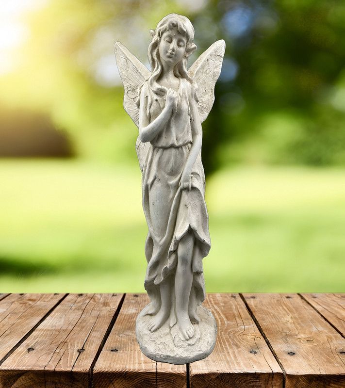 Estatua Escultural Angel Jardin Decoracion Adorno Lau-6