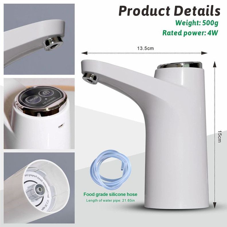 Dispensandor Bomba Agua Recargable USB Hogar Oficina Lau-5
