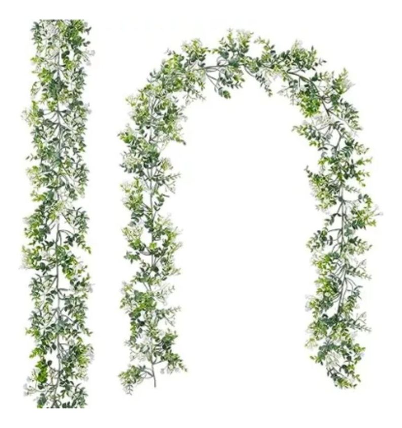 Set de 2 Plantas Artificiales Guirnaldas Eucalipto Hoja Jhn-1