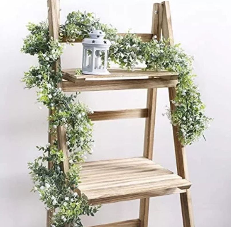 Set de 2 Plantas Artificiales Guirnaldas Eucalipto Hoja Jhn-4