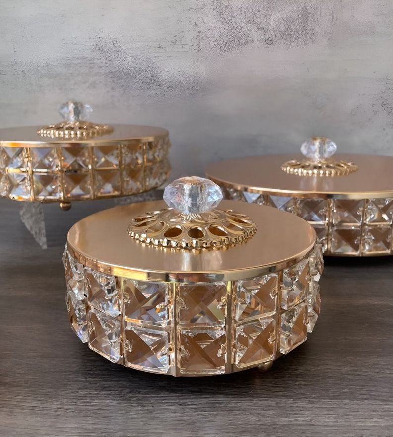 Set 3 Joyero Almacenamiento Cristal Creativo Organizador Jhn-1