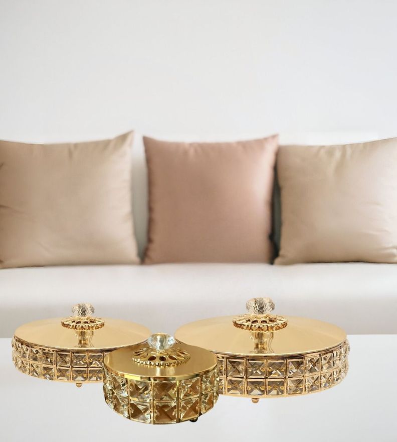 Set 3 Joyero Almacenamiento Cristal Creativo Organizador Jhn-6