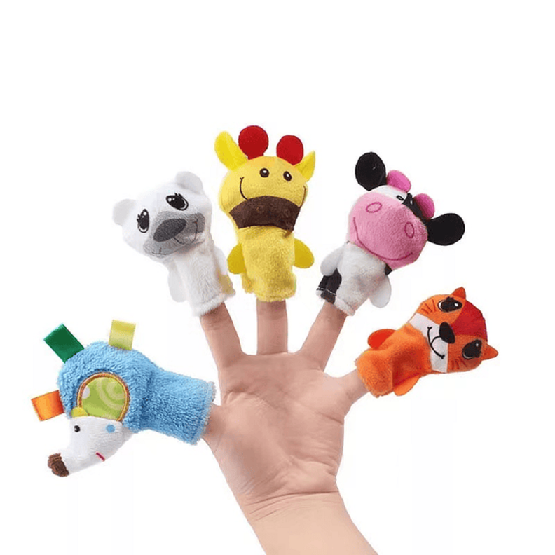 Set 2 Juguete Felpa Muñeco Dedos Divertido Titere Cuento Lau-7