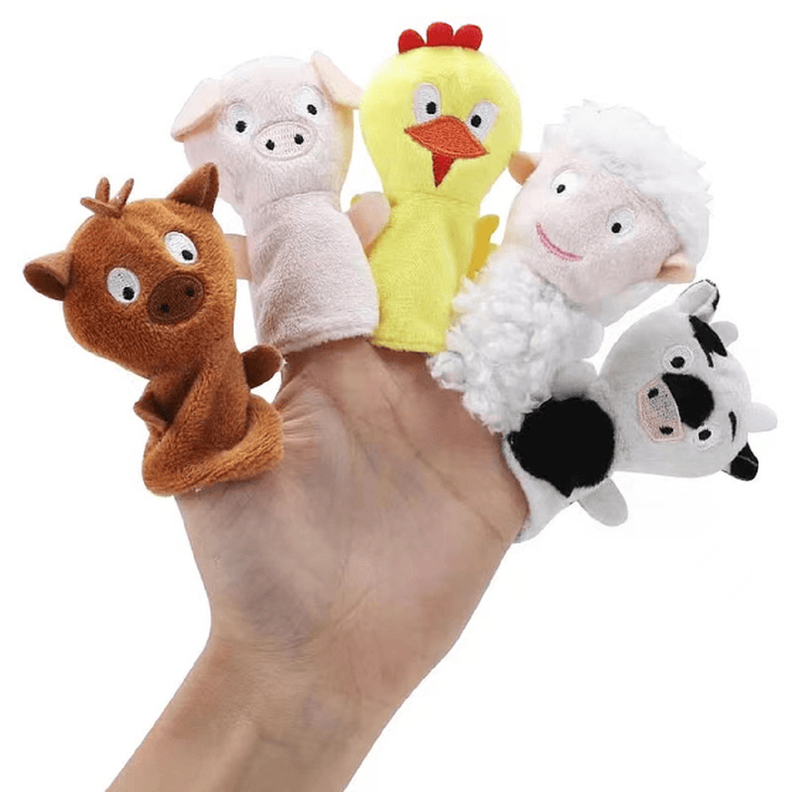 Set 2 Juguete Felpa Muñeco Dedos Divertido Titere Cuento Lau-8