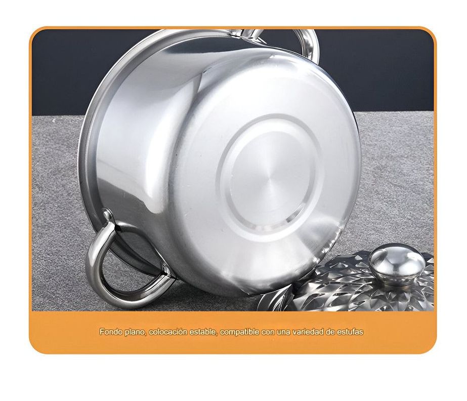 Ollas Acero Inoxidable 5 Piezas Guisar Freir Cocinar Lau-8