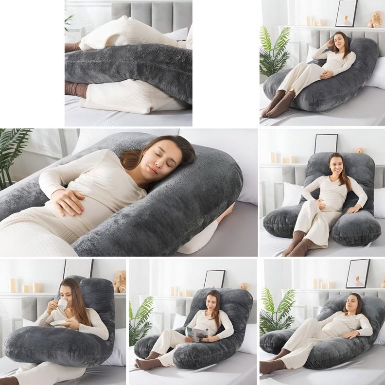 Cojín Almohada Maternal U Funda Extra Suave Multiusos Jhn-3