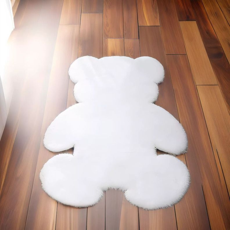 Alfombra Oso Blanco Suave Entrada Dormitorio Decoración Jhn-6