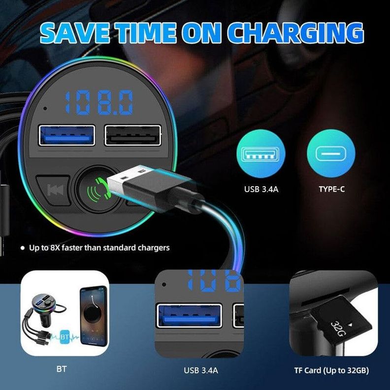 Transmisor Manos Libre G45 USB Audio Microfono Bluetooth Lau-4