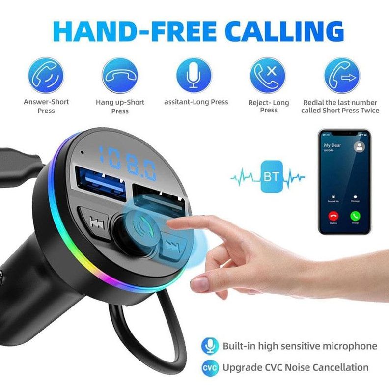 Transmisor Manos Libre G45 USB Audio Microfono Bluetooth Lau-5