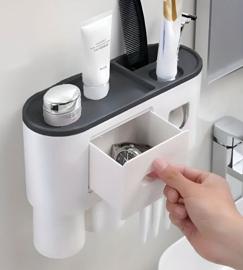 Soporte Cepillos Dientes Dispensador Pasta Organizador Jhn-5