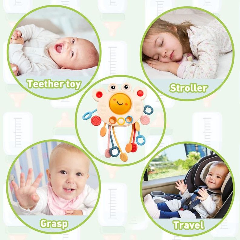 Mordedor Sensorial Estimulacion Cangrejo Desarrollo Bebes Lau-6