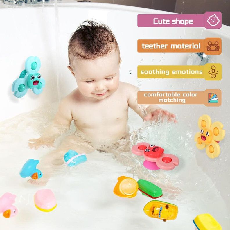 Set 2 Juguete Spinner Giratorio Ventosa Sensorial Bebes Lau-1