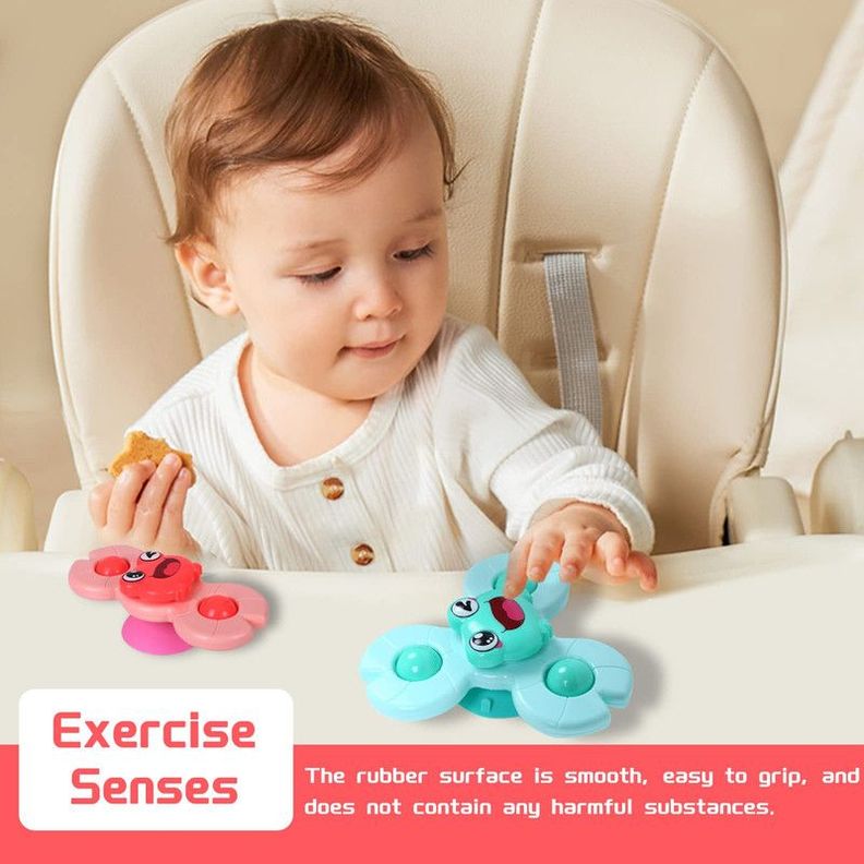 Set 2 Juguete Spinner Giratorio Ventosa Sensorial Bebes Lau-3