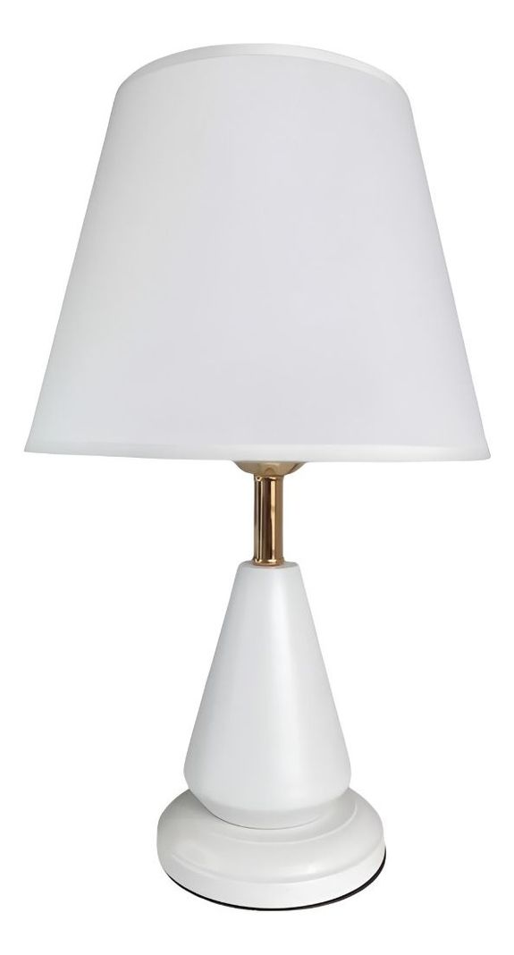 Lámpara Decorativa Alta Mesa Velador Escritorio Blanca Jhn-0