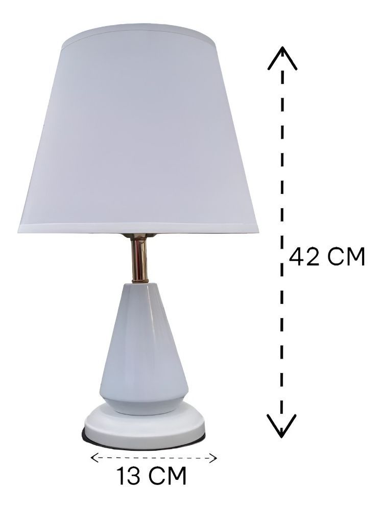 Lámpara Decorativa Alta Mesa Velador Escritorio Blanca Jhn-9