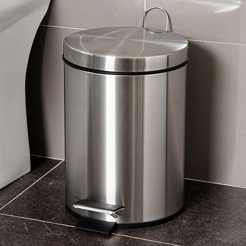 PAPELERO BASURERO Acero inoxidable Moderno Pedal Tapa Cubo-4