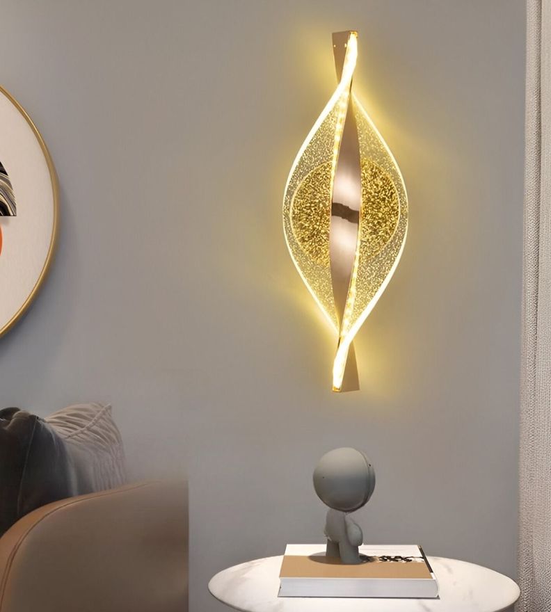 Lámpara Pared Moderna Aplique Dorado Decoración LED Jhn-3