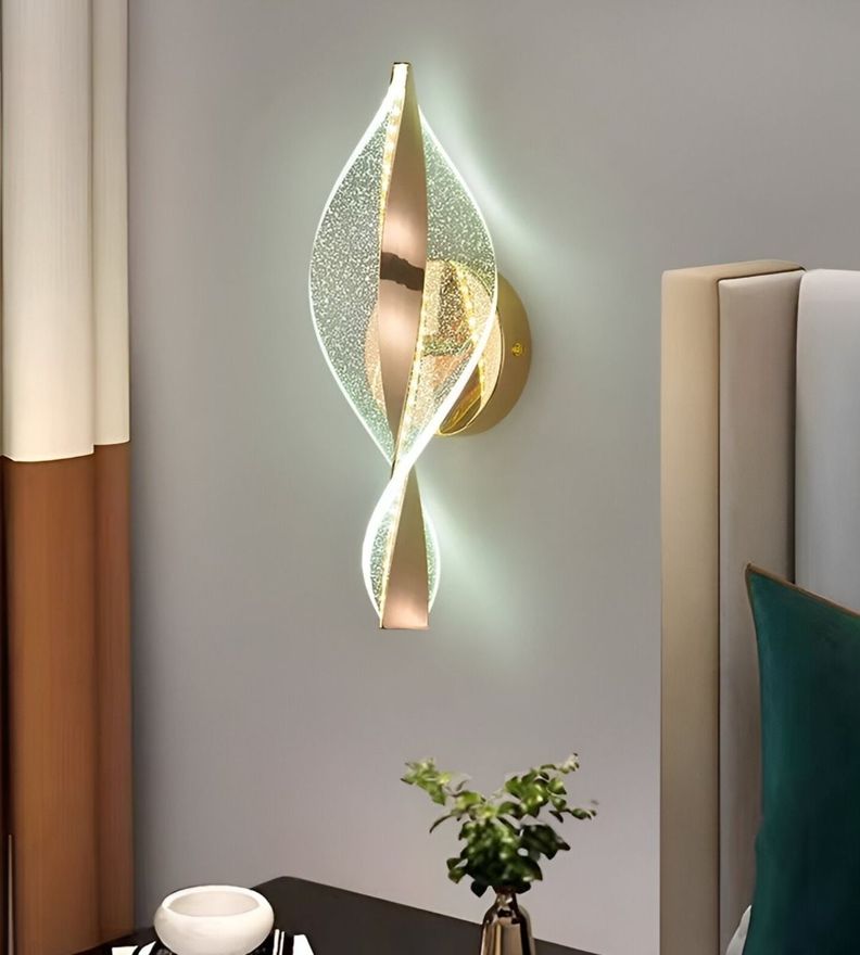 Lámpara Pared Moderna Aplique Dorado Decoración LED Jhn-5