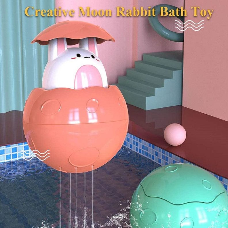 Set 6 Juguete Baño Huevos Aerosol Conejo Cerdito Bebe Lau-1