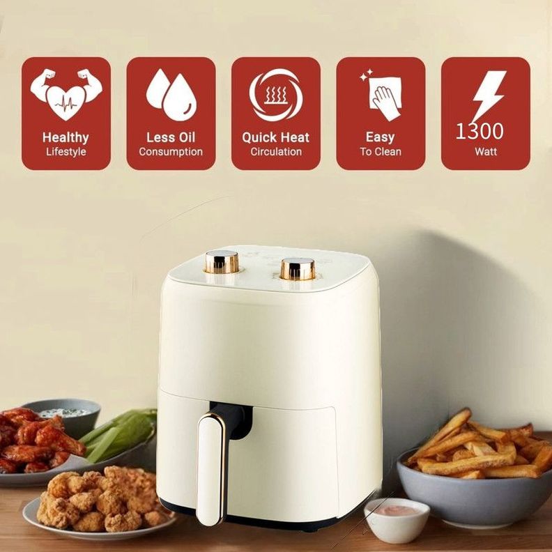Freidora Aire 3L Blanca Digital Tactil Antiadherente Lau-6