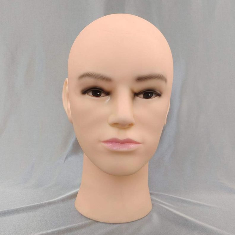 Cabeza Maniquí Calvo Peluca Profesional Exhibidor Jhn-2