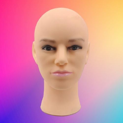 Cabeza Maniquí Calvo Peluca Profesional Exhibidor Jhn-4