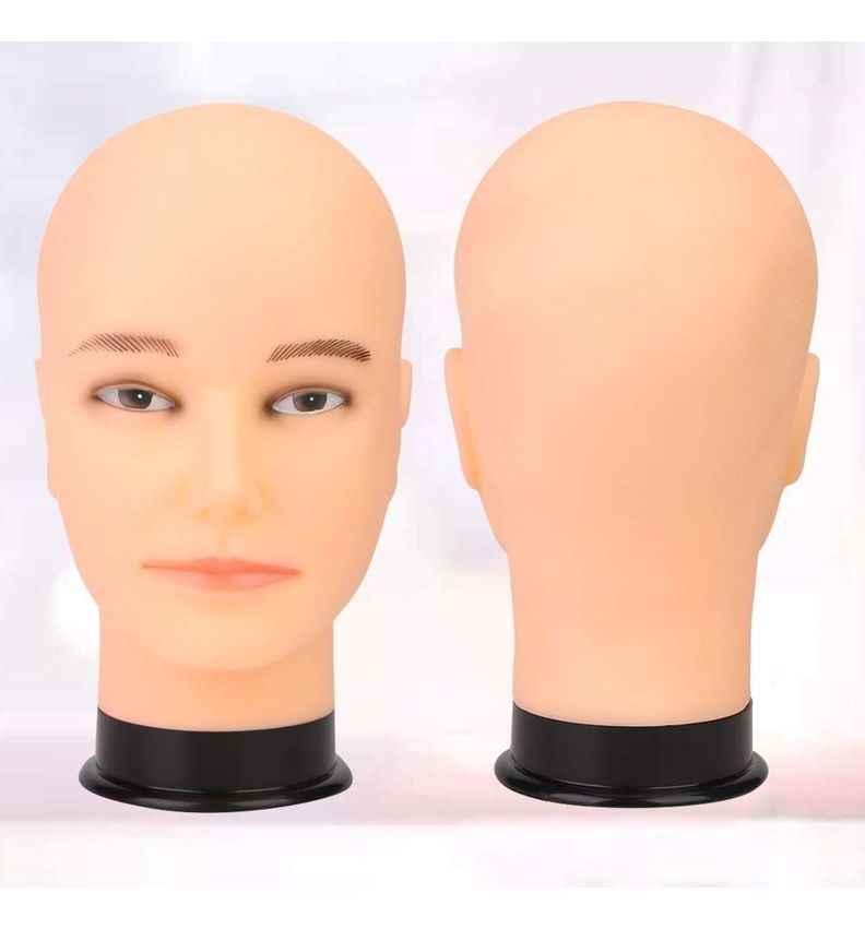 Cabeza Maniquí Calvo Peluca Profesional Exhibidor Jhn-7