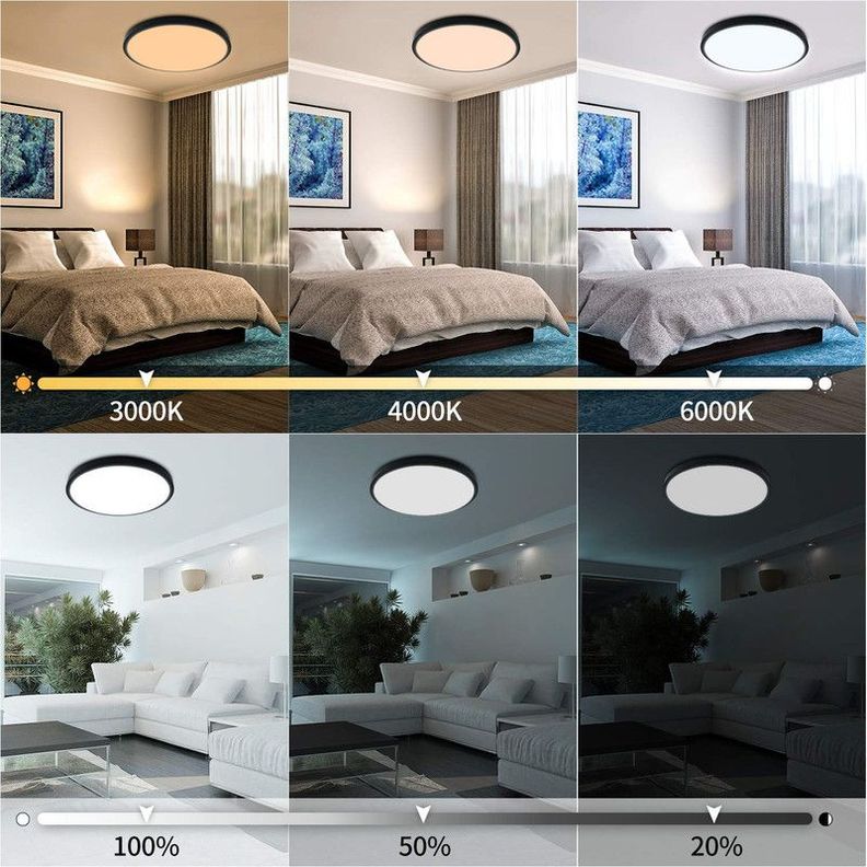 Lampara Techo Ovalada LED Moderna Sala Cocina Lau-8