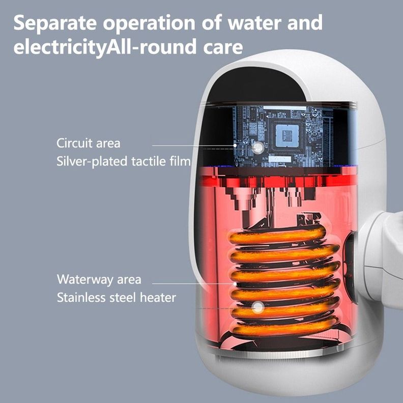 Calentador Agua Eléctrico Cocina Grifo Instantáneo Jhn-6