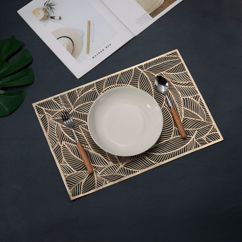 Set 8 Mantel Individuales Cuadrado Antideslizante Cocina Lau-6