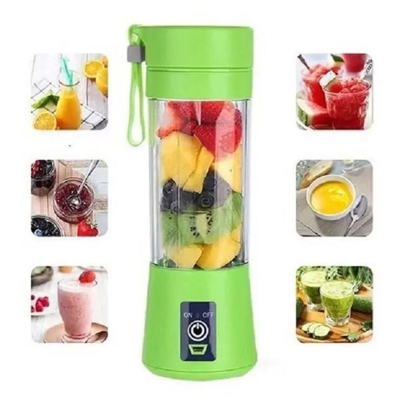 Exprimidor Mini Recargable USB 400ml Batidora Frutas Lau-3
