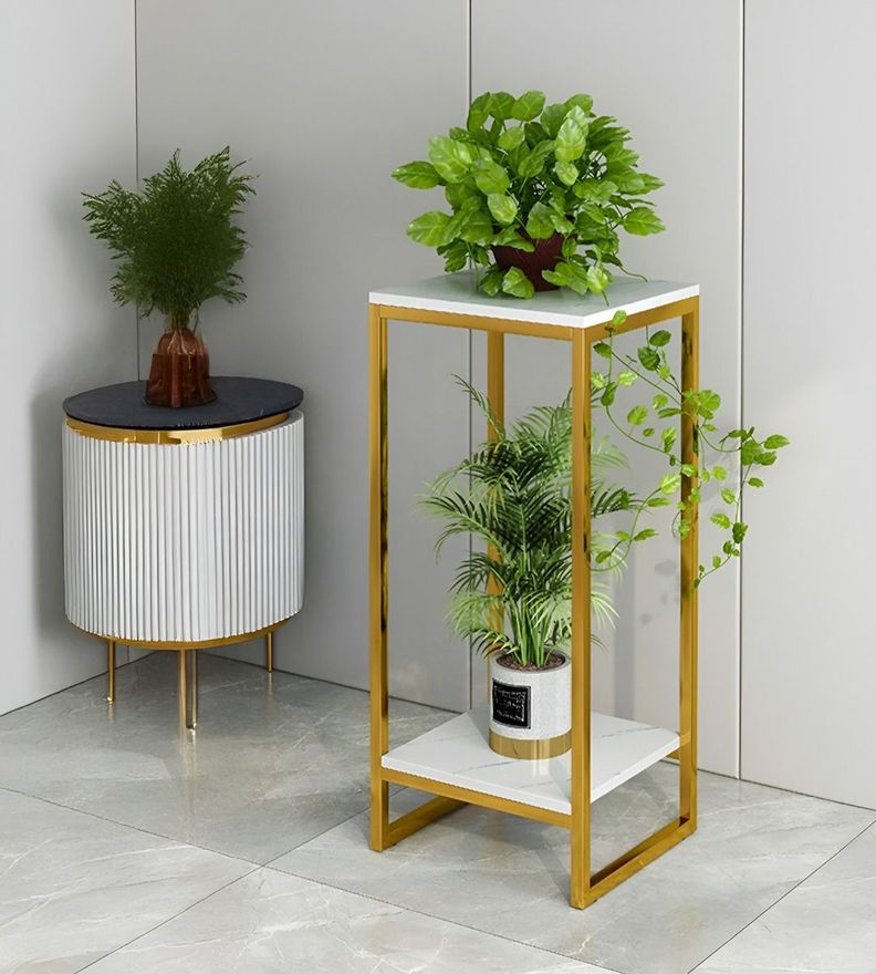 Porta Maceta Soporte Exhibición Plantas 2 Niveles 80cm Jhn-1