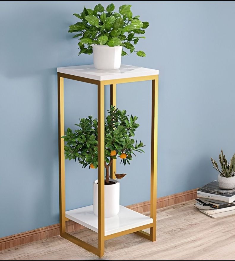 Porta Maceta Soporte Exhibición Plantas 2 Niveles 80cm Jhn-2