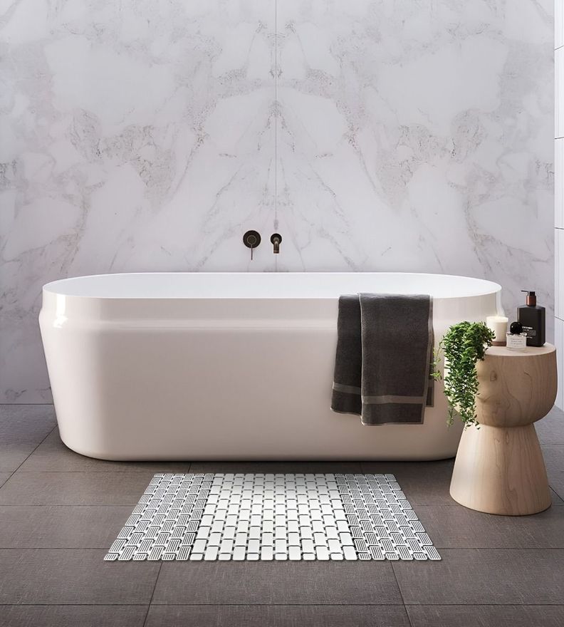 Alfombra Baño Ducha Antideslizante Agujeros Drenaje Jhn-3