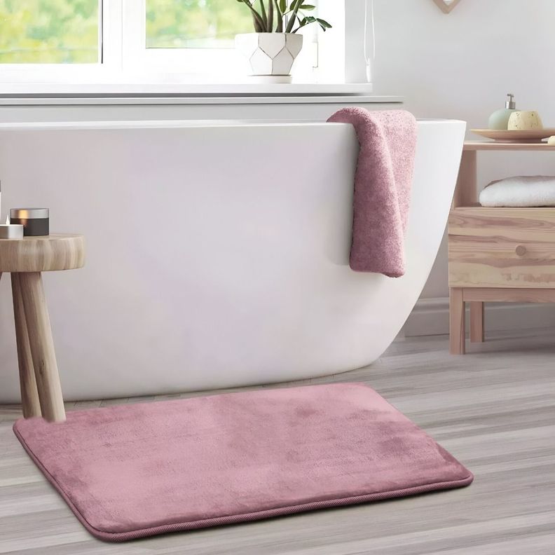 Set 3 Alfombra Baño Suave Antideslizante Terciopelo Jhn-3