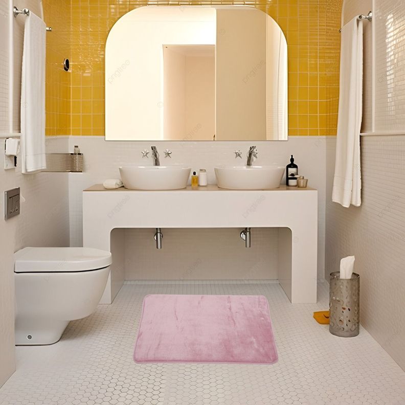 Set 3 Alfombra Baño Suave Antideslizante Terciopelo Jhn-6