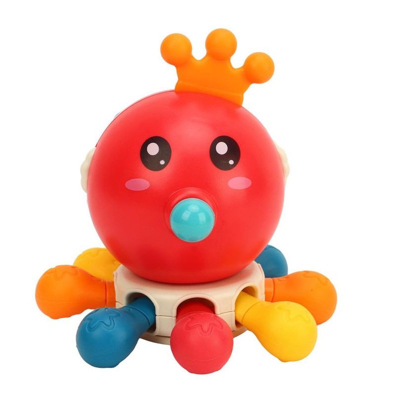 Juguete Pulpo Multifuncional Sensorial Mordedor Sonajero Lau-0