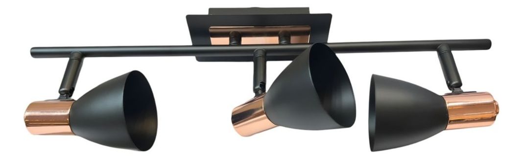 Lámpara Techo Pared 3 Luces Decorativa Cobre Negro Jhn-1