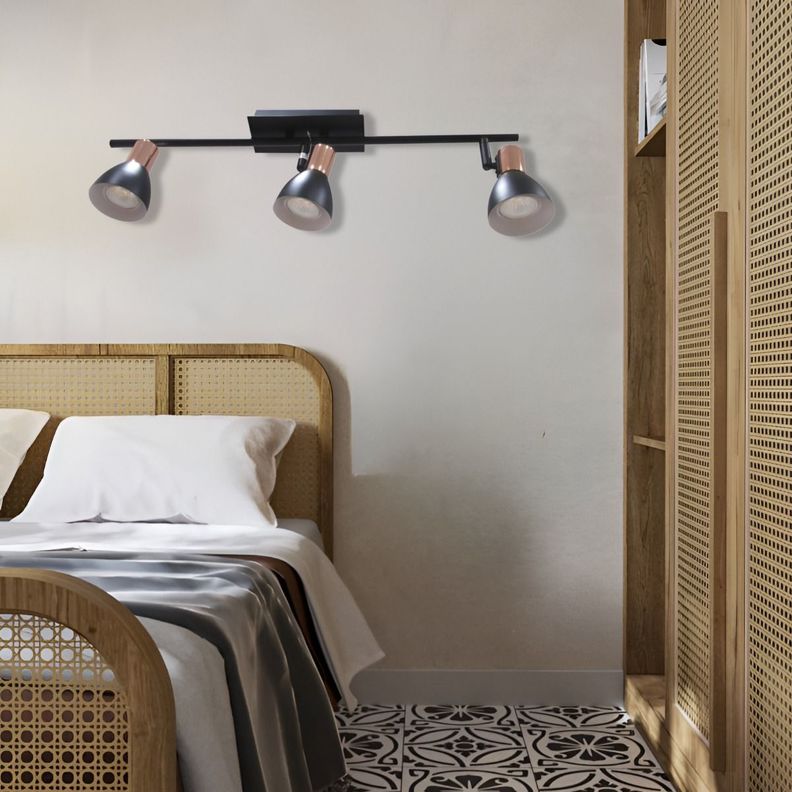 Lámpara Techo Pared 3 Luces Decorativa Cobre Negro Jhn-5