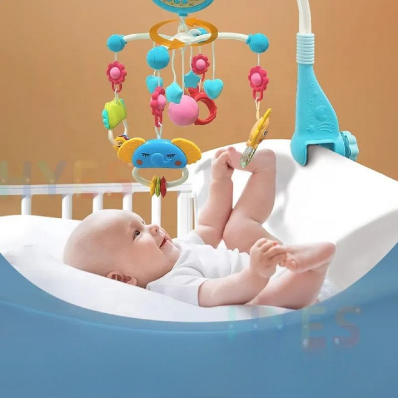 Móvil Musical Cuna Proyección Control Remoto Bebes Lau-1