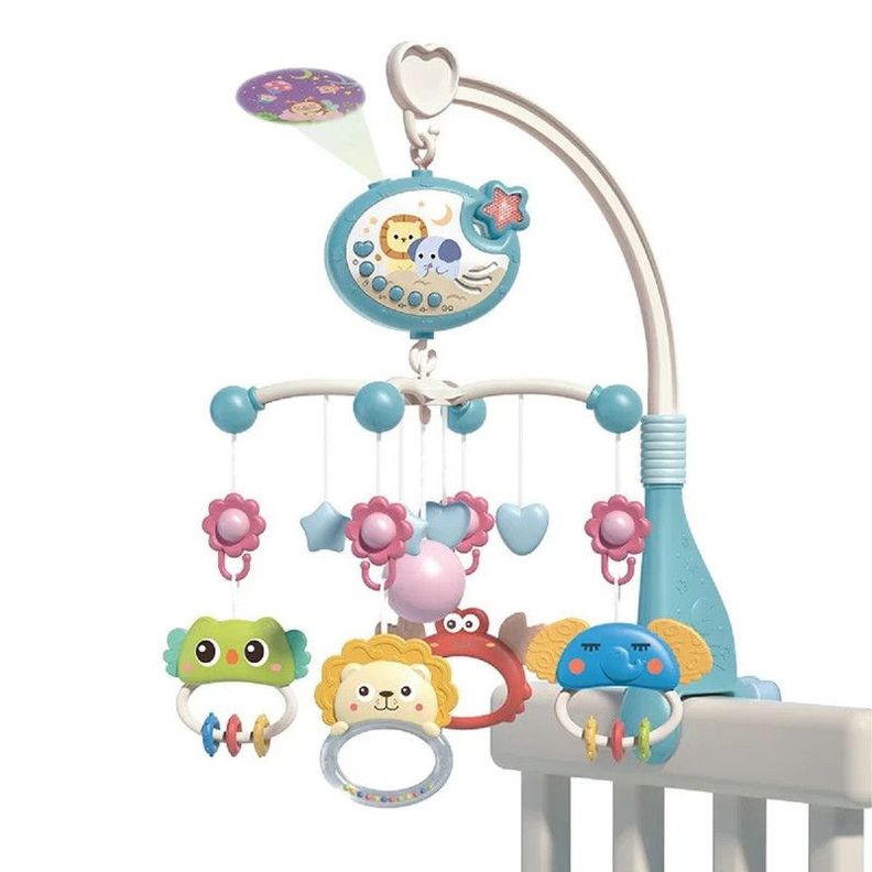 Móvil Musical Cuna Proyección Control Remoto Bebes Lau-6