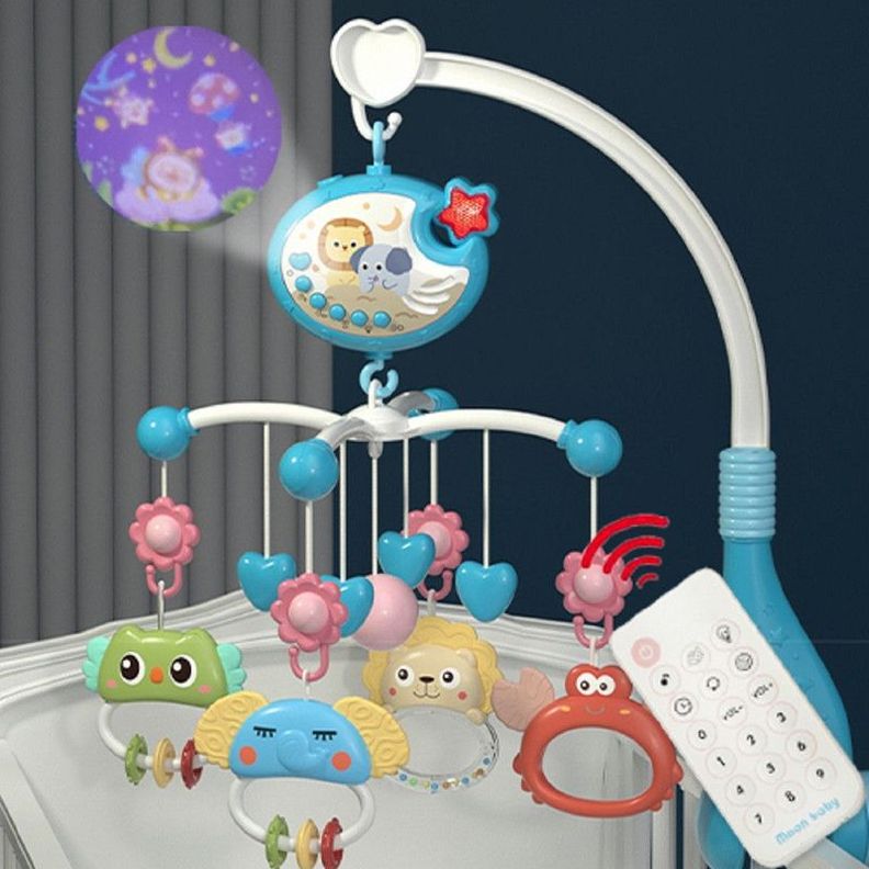 Móvil Musical Cuna Proyección Control Remoto Bebes Lau-7