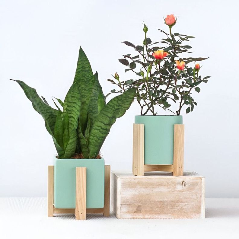 Maceta Ceramica Soporte Plantas Nordica Adorno Hogar Lau-4