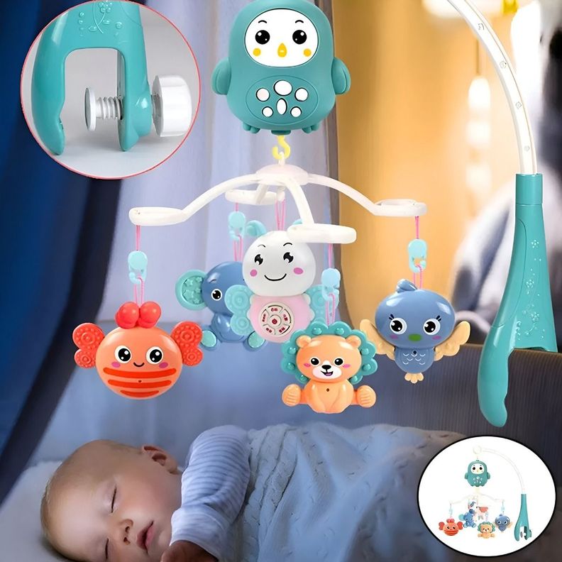 Móvil Musical Cuna Bebé Giratorio Colgante Luz Soporte Jhn-3