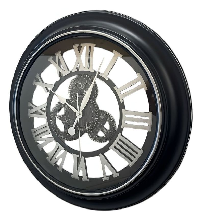 Reloj Pared Grande Madera Campestre Vintage 3D Jhn-1
