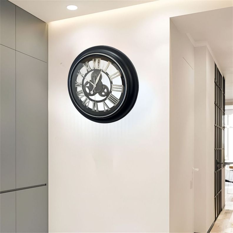 Reloj Pared Grande Madera Campestre Vintage 3D Jhn-2
