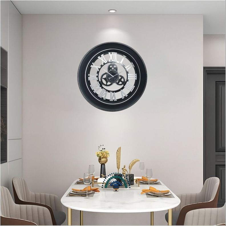 Reloj Pared Grande Madera Campestre Vintage 3D Jhn-4