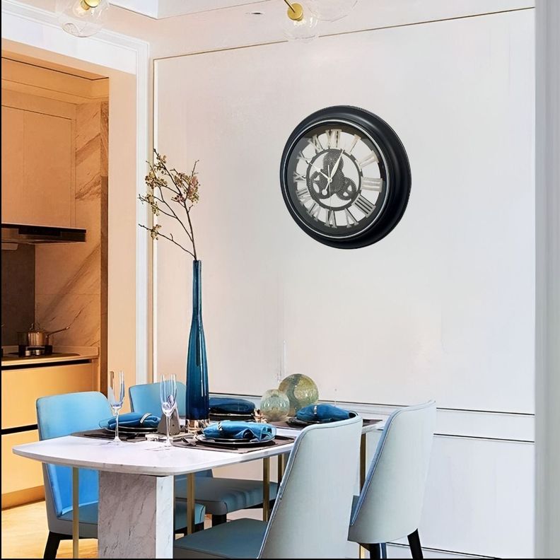 Reloj Pared Grande Madera Campestre Vintage 3D Jhn-6