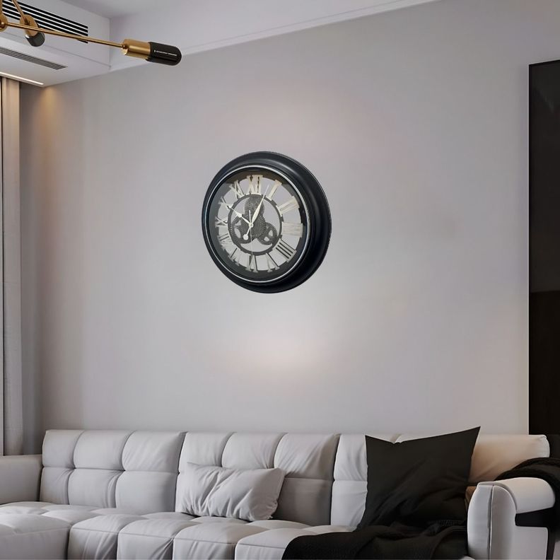 Reloj Pared Grande Madera Campestre Vintage 3D Jhn-7
