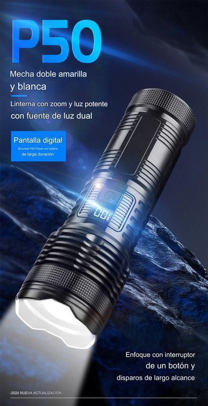 Linterna Alta Potencia Led Portatil Exteriores Lau-2